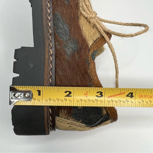 Geier Wally Calf Hair Cow Print Oxford Shoes Size 36 - Picture 12 of 13